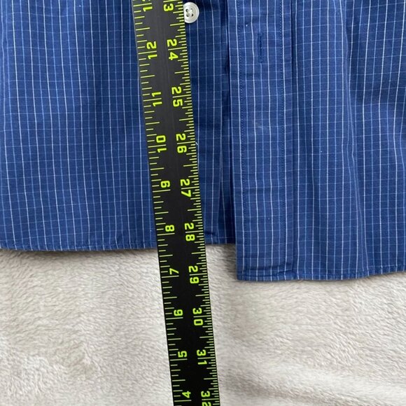 J. Crew Men's Shirt Medium 15-15.5 Blue Plaid Long Sleeve Button-Down - Picture 5 of 6